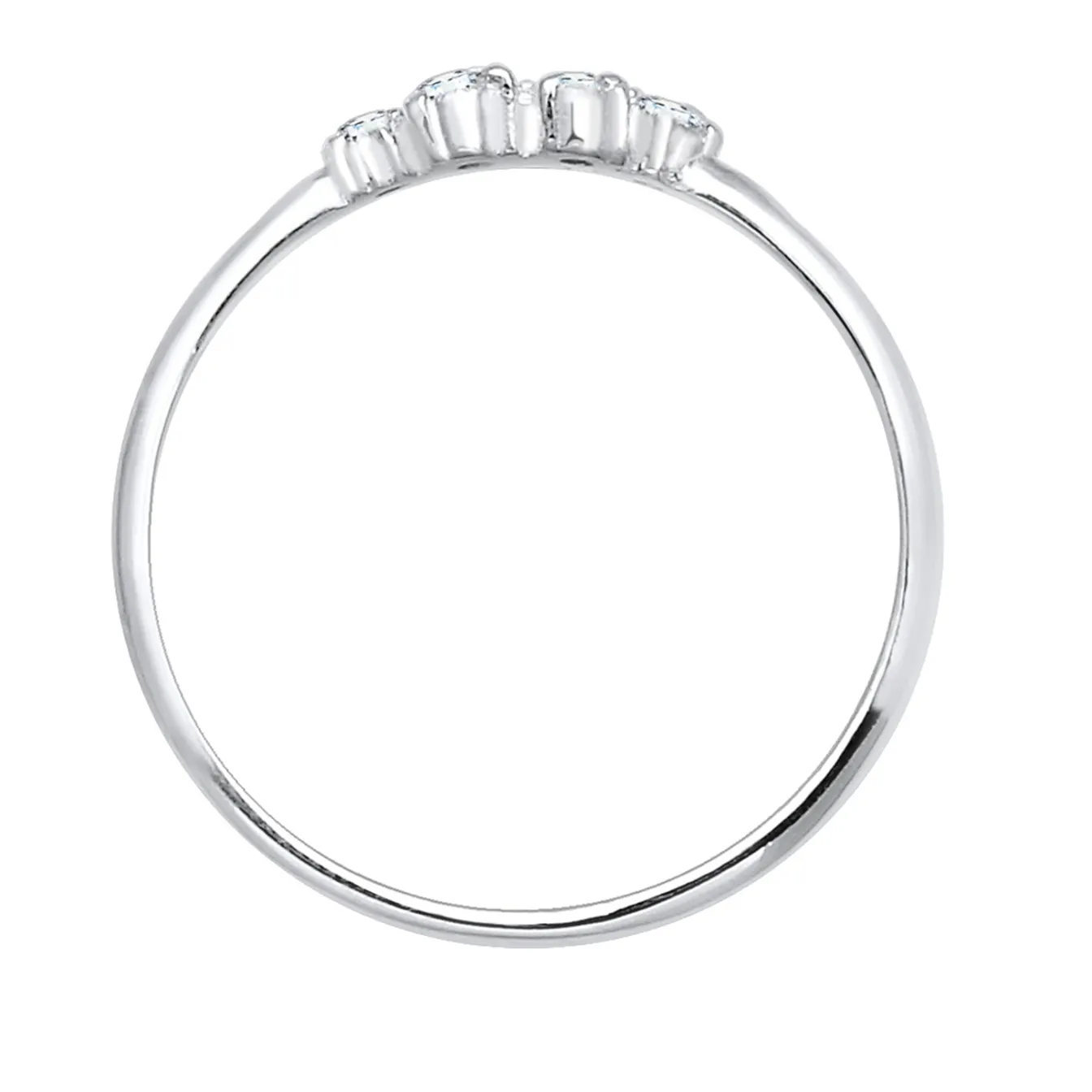 Elli "Verlobungsring | Diamant ( Weiß, 0,105 ct )< Ringe|Silber