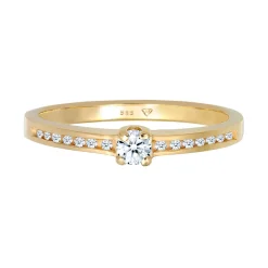 Elli "Verlobungsring | Diamant ( Weiß, 0,18 ct )< Ringe|Echtgold