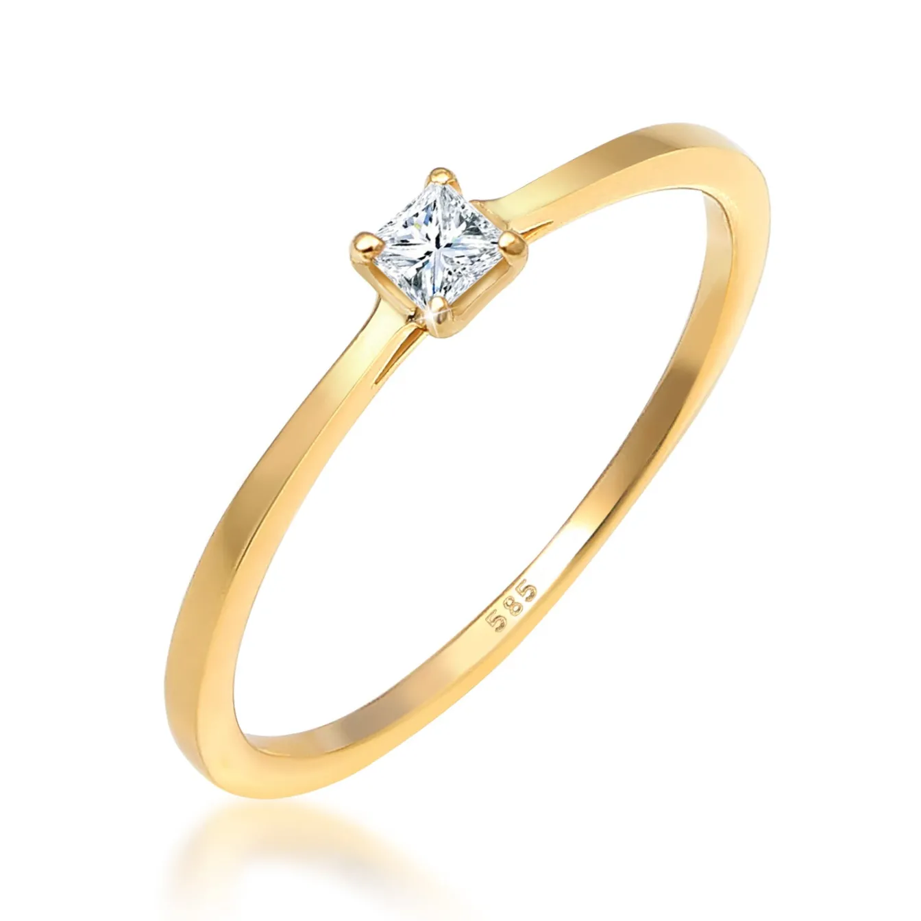 Elli "Verlobungsring | Diamant ( Weiß, 0,1 ct )< Ringe|Echtgold