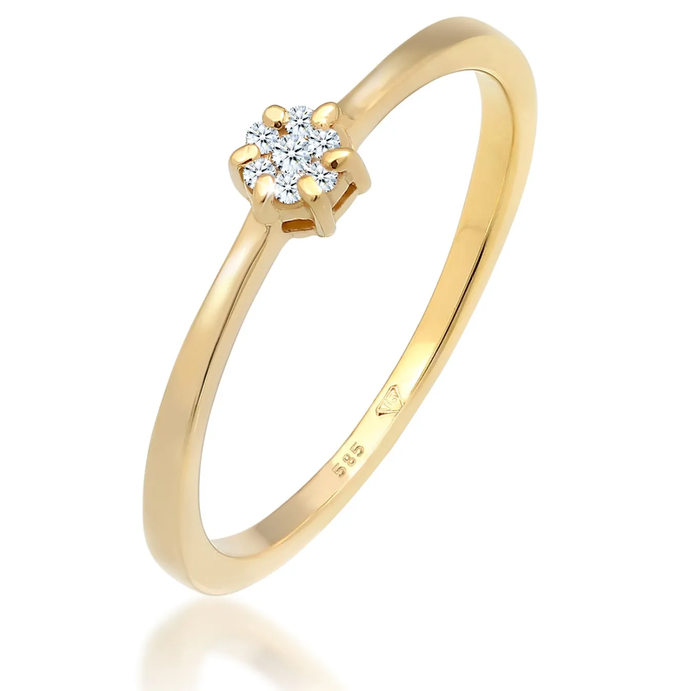 Elli "Verlobungsring | Diamant ( Weiß, 0,045 ct )< Ringe|Echtgold