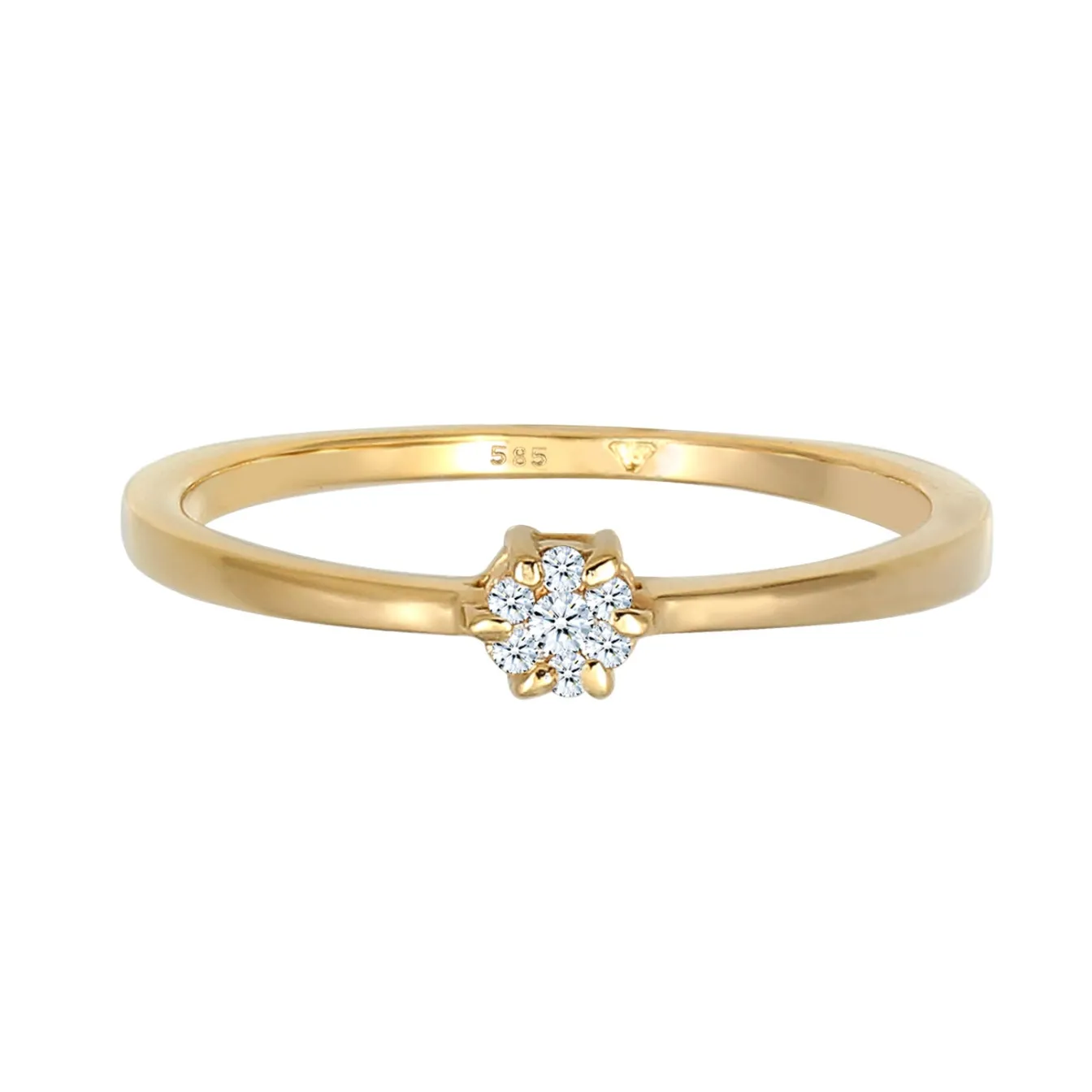 Elli "Verlobungsring | Diamant ( Weiß, 0,045 ct )< Ringe|Echtgold