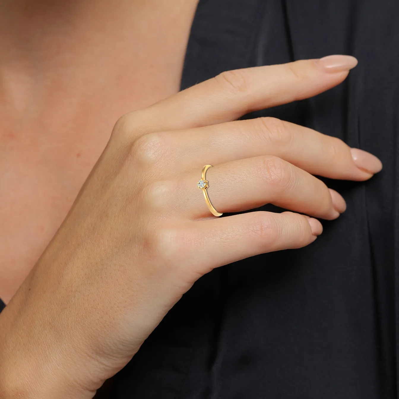 Elli "Verlobungsring | Diamant ( Weiß, 0,045 ct )< Ringe|Echtgold