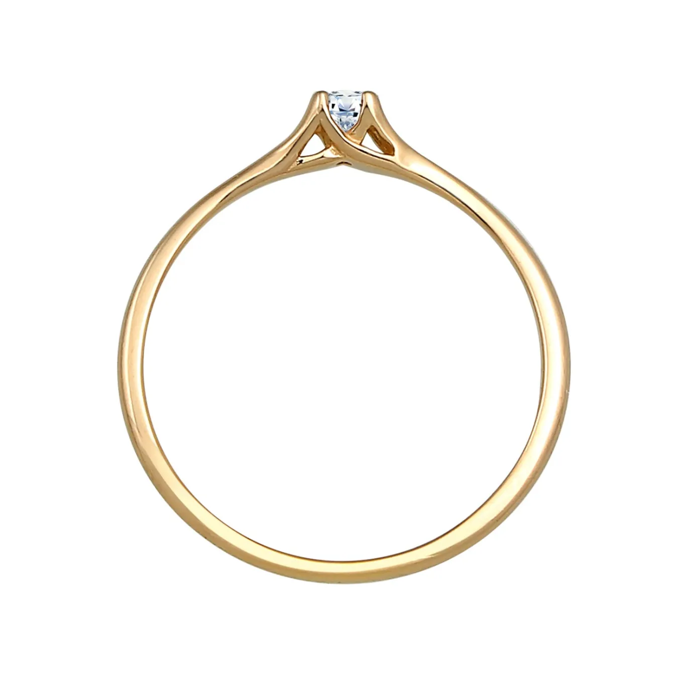 Elli "Verlobungsring | Diamant ( Weiß, 0,06 ct )< Ringe|Echtgold