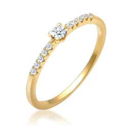 Elli "Verlobungsring | Diamant ( Weiß, 0,11 ct )< Ringe|Echtgold