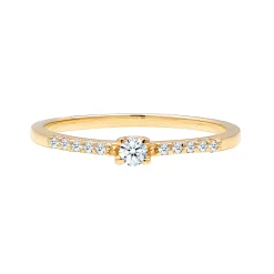 Elli "Verlobungsring | Diamant ( Weiß, 0,11 ct )< Ringe|Echtgold