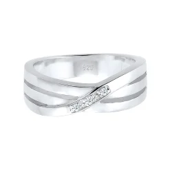 Elli "Verlobungsring | Diamant ( Weiß, 0,015 ct )< Ringe|Silber
