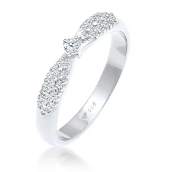 Elli "Verlobungsring | Diamant ( Weiß, 0,16 ct )< Silber|Letzte Chance