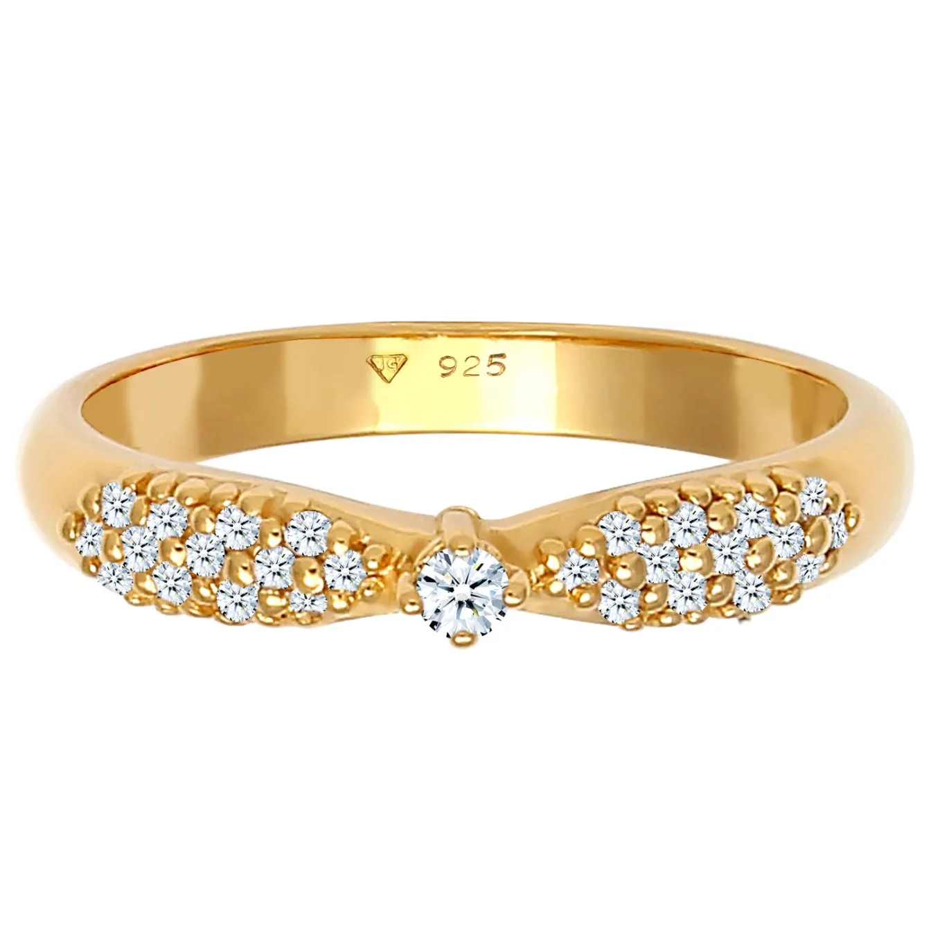 Elli "Verlobungsring | Diamant ( Weiß, 0,16 ct )< Silber|Letzte Chance
