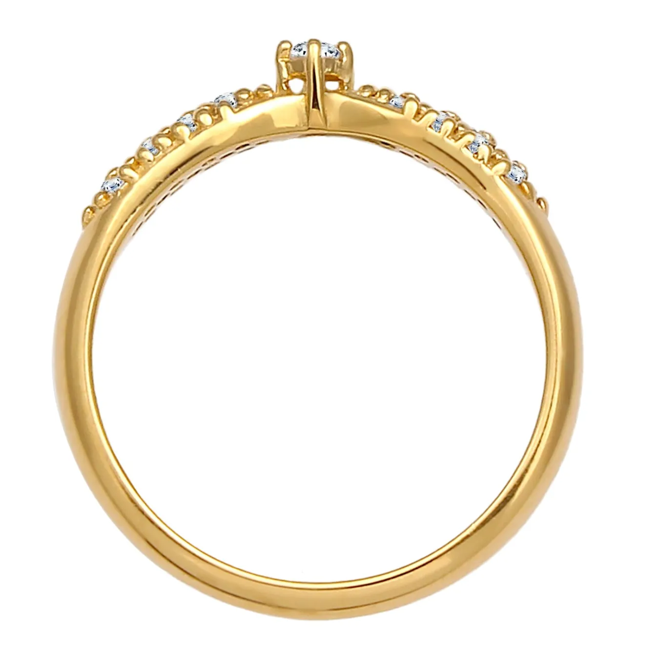 Elli "Verlobungsring | Diamant ( Weiß, 0,16 ct )< Silber|Letzte Chance