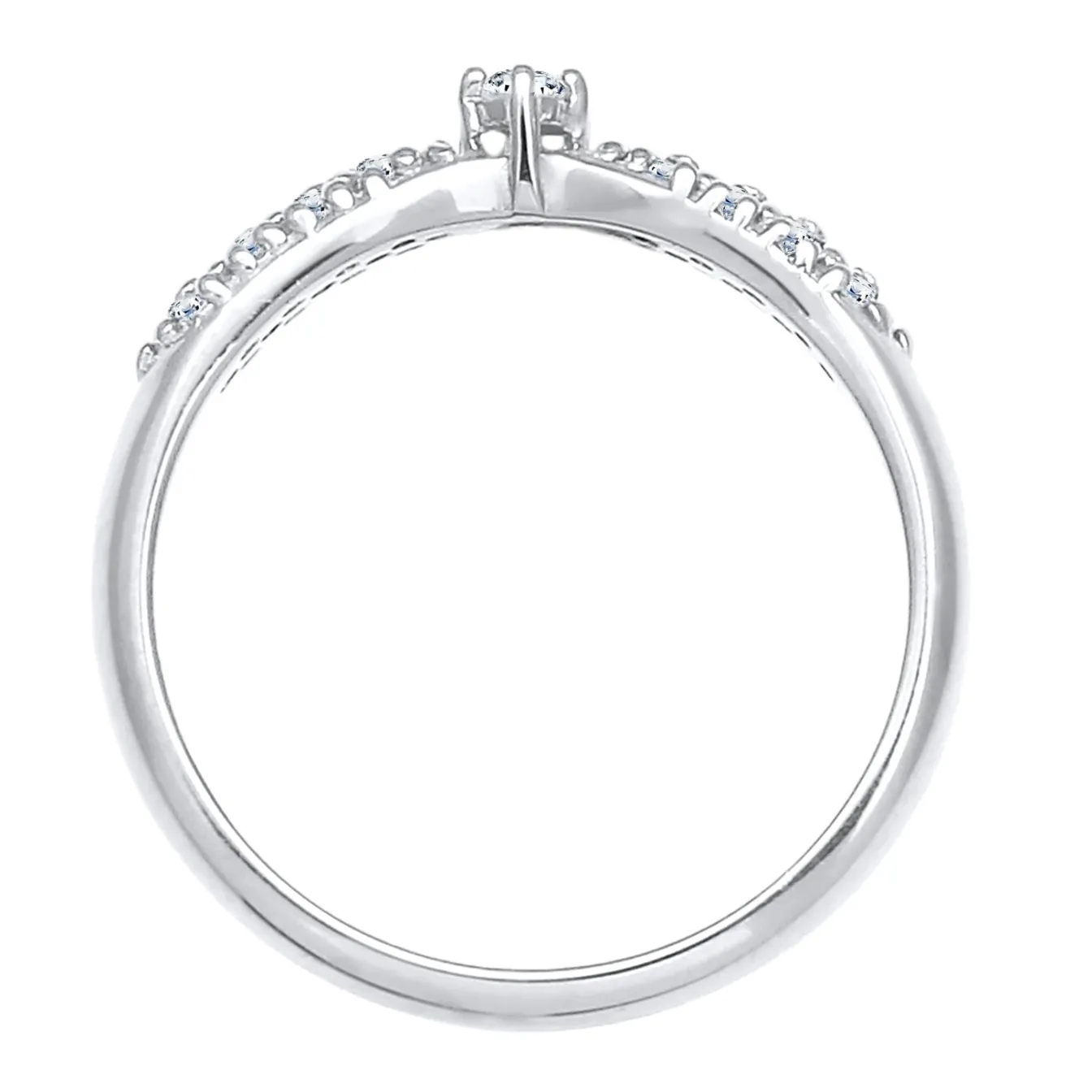 Elli "Verlobungsring | Diamant ( Weiß, 0,16 ct )< Silber|Letzte Chance