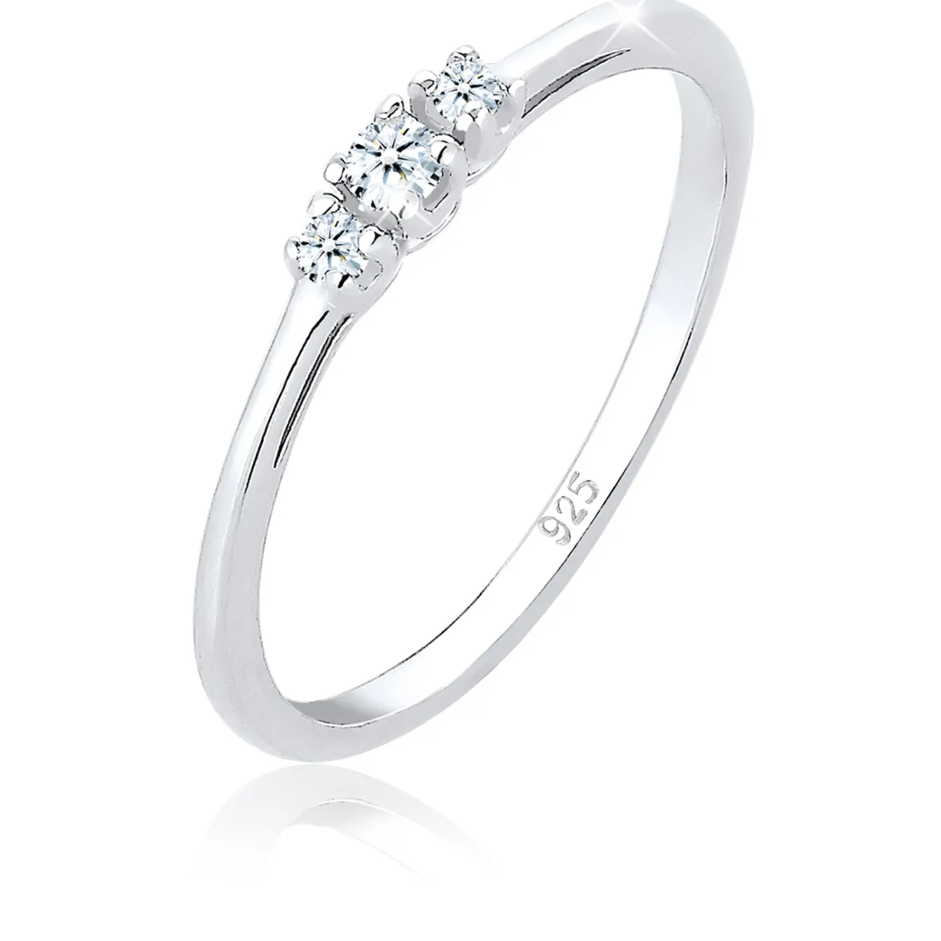 Elli "Verlobungsring | Diamant ( Weiß, 0,06 ct )< Roségold|Ringe