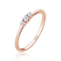 Elli "Verlobungsring | Diamant ( Weiß, 0,06 ct )< Roségold|Ringe