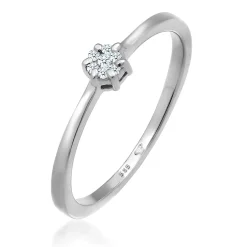 Elli "Verlobungsring | Diamant ( Weiß, 0,045 ct )< Weissgold|Ringe