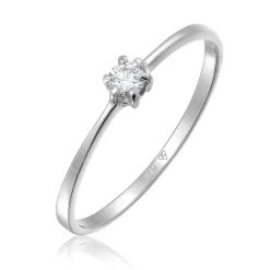 Elli "Verlobungsring | Diamant ( , 0,11 ct )< Weissgold|Ringe