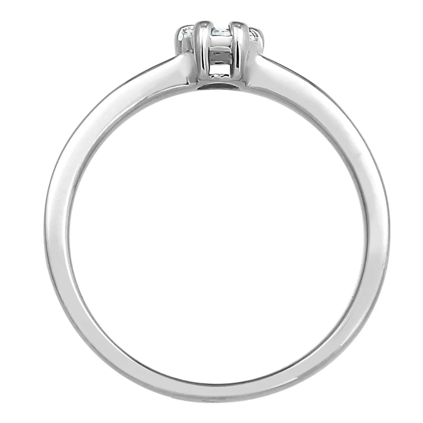 Elli "Verlobungsring | Diamant ( Weiß, 0,12 ct )< Weissgold|Ringe