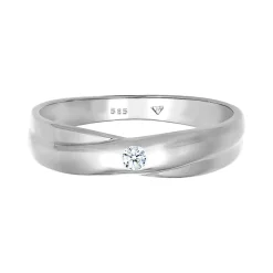 Elli "Verlobungsring | Diamant ( Weiß, 0,03 ct )< Weissgold|Ringe