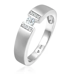 Elli "Verlobungsring | Diamant ( , 0,14 ct )< Weissgold|Letzte Chance