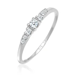 Elli "Verlobungsring | Diamant ( Weiß, 0,11 ct )< Weissgold|Ringe