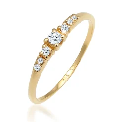 Elli "Verlobungsring | Diamant ( Weiß, 0,11 ct )< Weissgold|Ringe