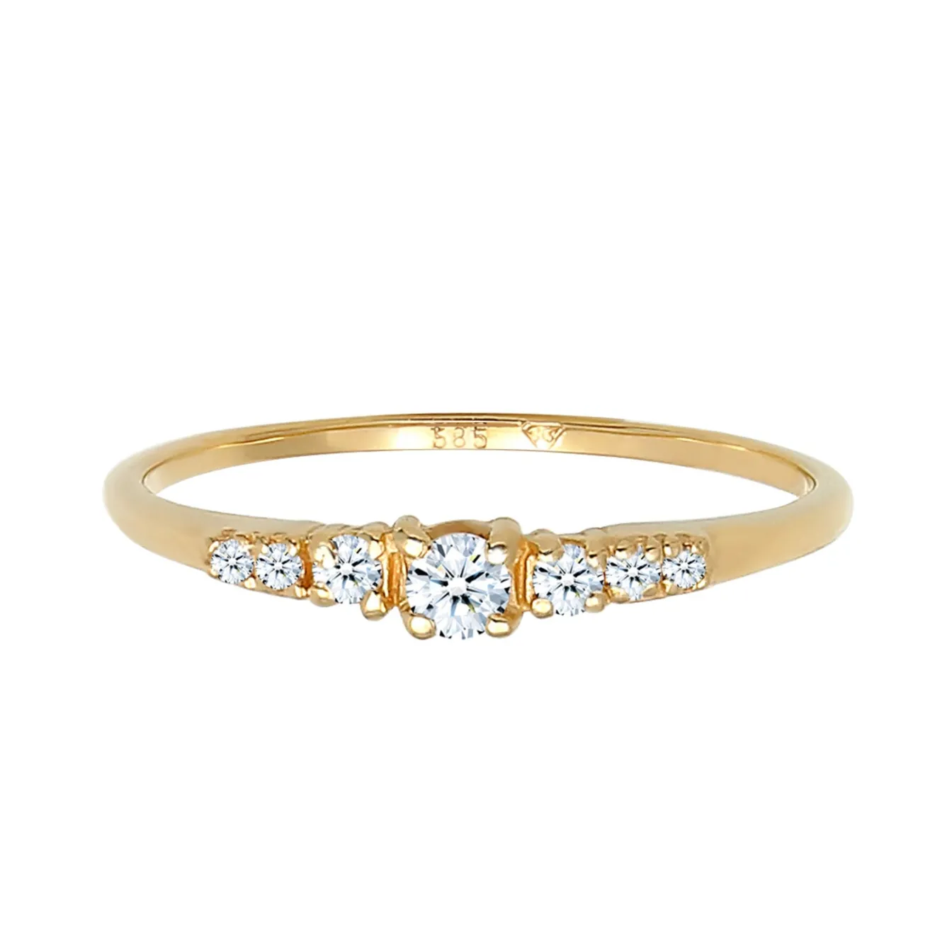 Elli "Verlobungsring | Diamant ( Weiß, 0,11 ct )< Weissgold|Ringe
