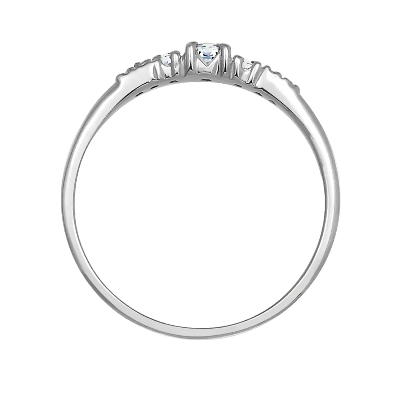 Elli "Verlobungsring | Diamant ( Weiß, 0,11 ct )< Weissgold|Ringe