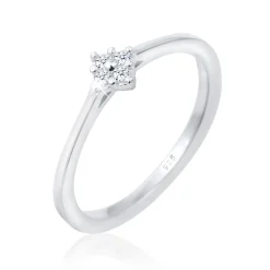 Elli "Verlobungsring | Diamant ( Weiß, 0,06 ct )< Ringe|Silber