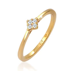 Elli "Verlobungsring | Diamant ( Weiß, 0,06 ct )< Ringe|Silber