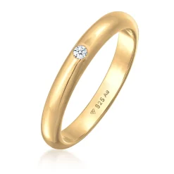 Elli "Verlobungsring | Diamant (Weiß, 0.03 ct.)< Vergoldet|Ringe