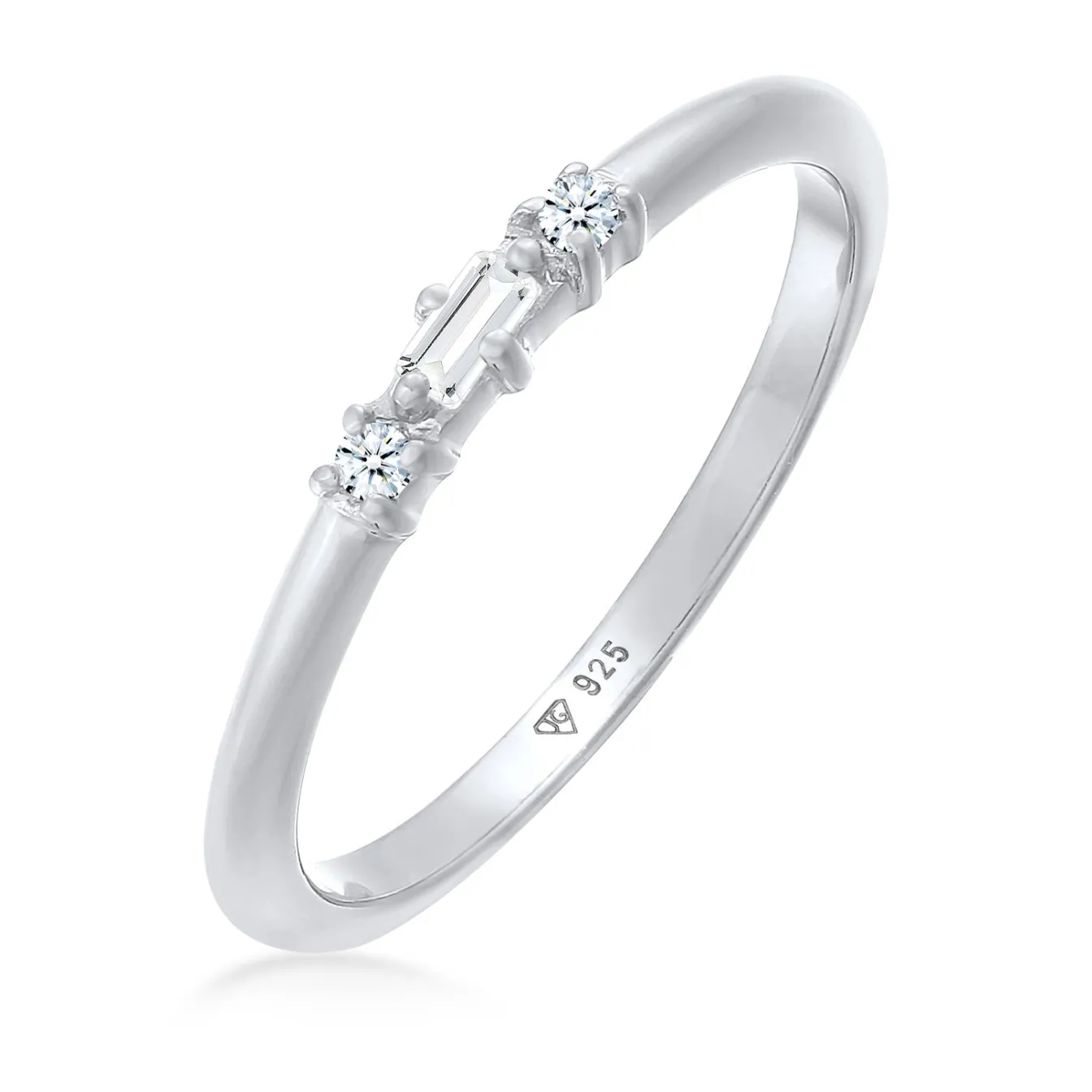 Elli "Verlobungsring | Diamant (Weiß, 0.03 ct.)< Ringe|Silber
