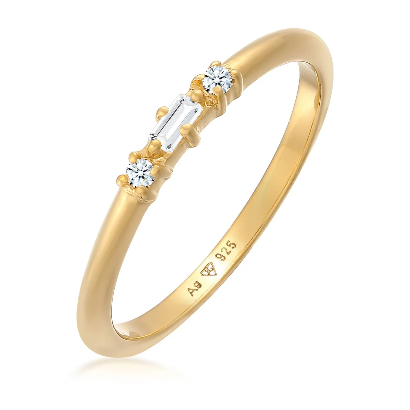 Elli "Verlobungsring | Diamant (Weiß, 0.03 ct.)< Ringe|Silber