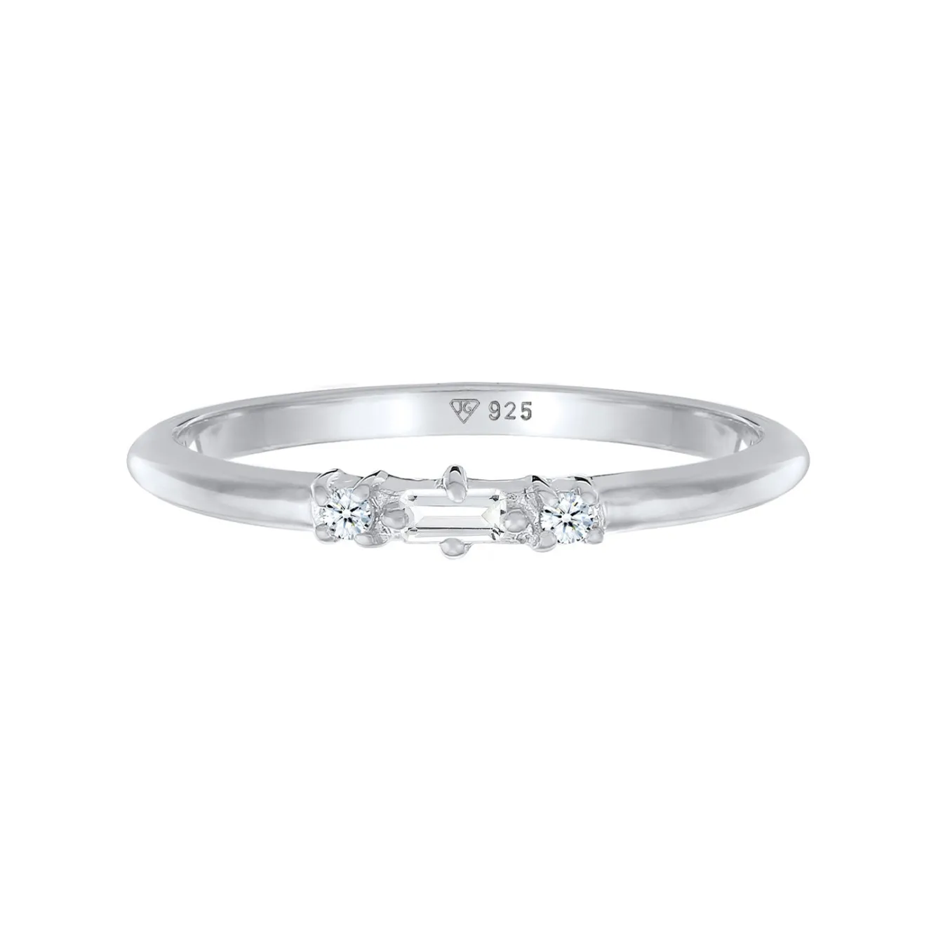 Elli "Verlobungsring | Diamant (Weiß, 0.03 ct.)< Ringe|Silber