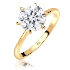 Elli "Verlobungsring | Kristall ( Weiß )< Silber|Roségold