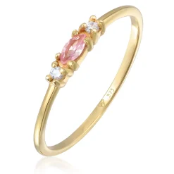 Elli "Verlobungsring | synth. Saphir (Rosa)< Ringe|Echtgold