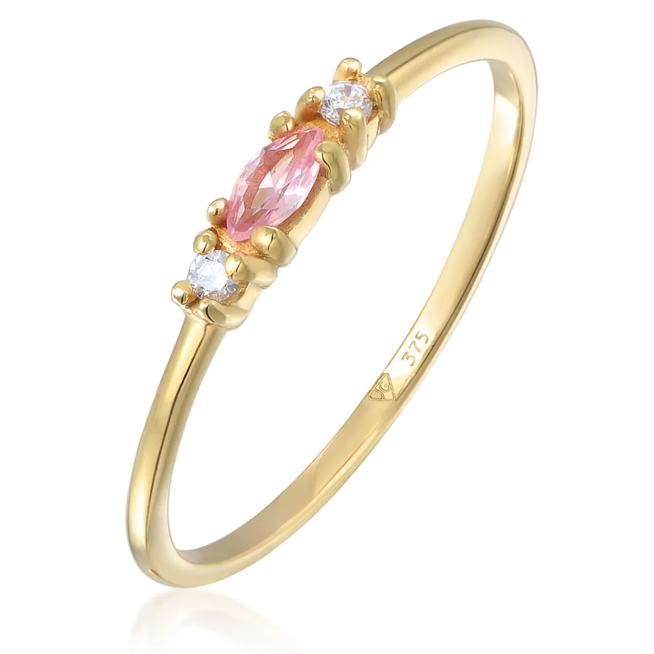 Elli "Verlobungsring | synth. Saphir (Rosa)< Ringe|Echtgold