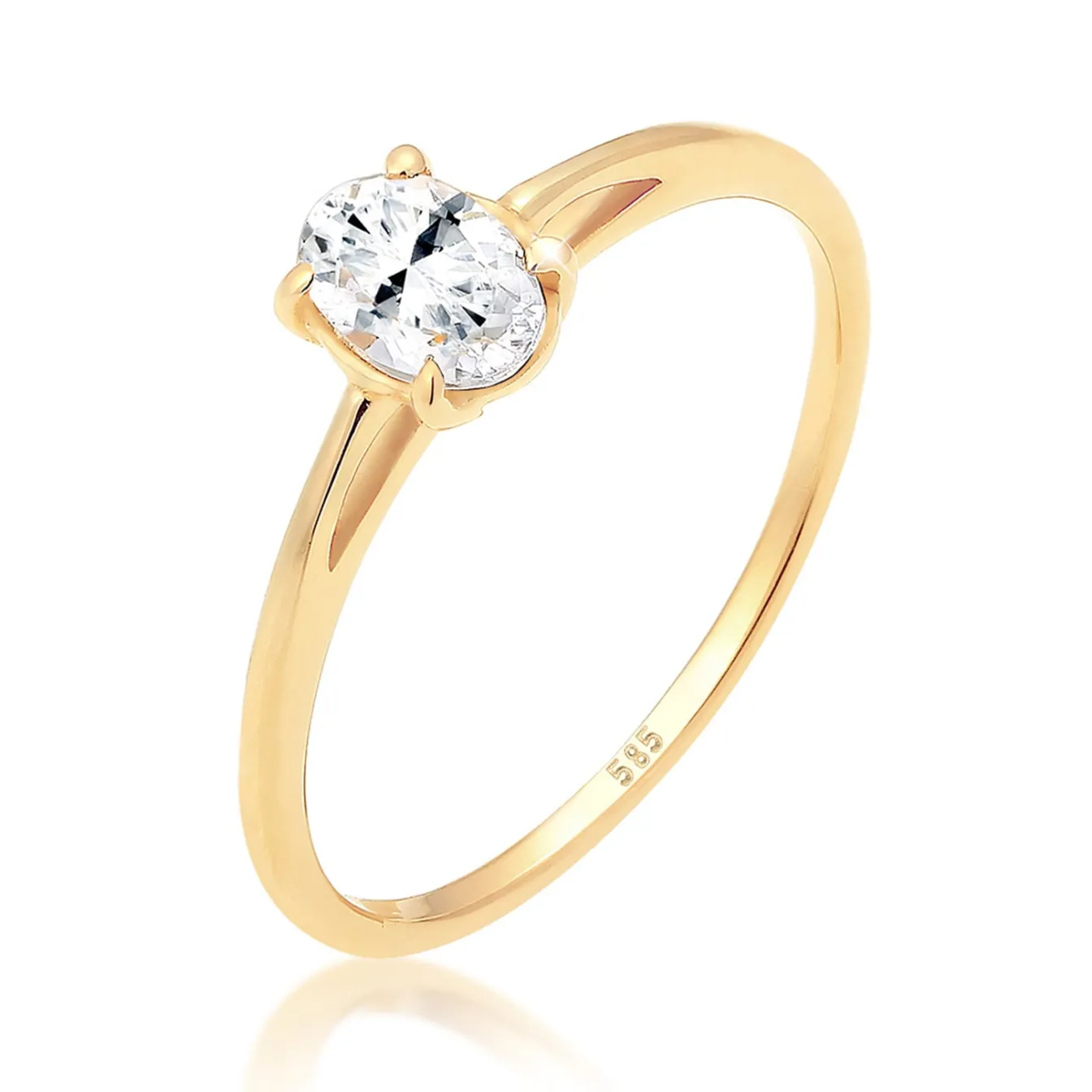 Elli "Verlobungsring | Topas ( Weiß )< Ringe|Echtgold