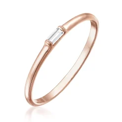 Elli "Verlobungsring | Topas ( Weiß )< Roségold|Ringe