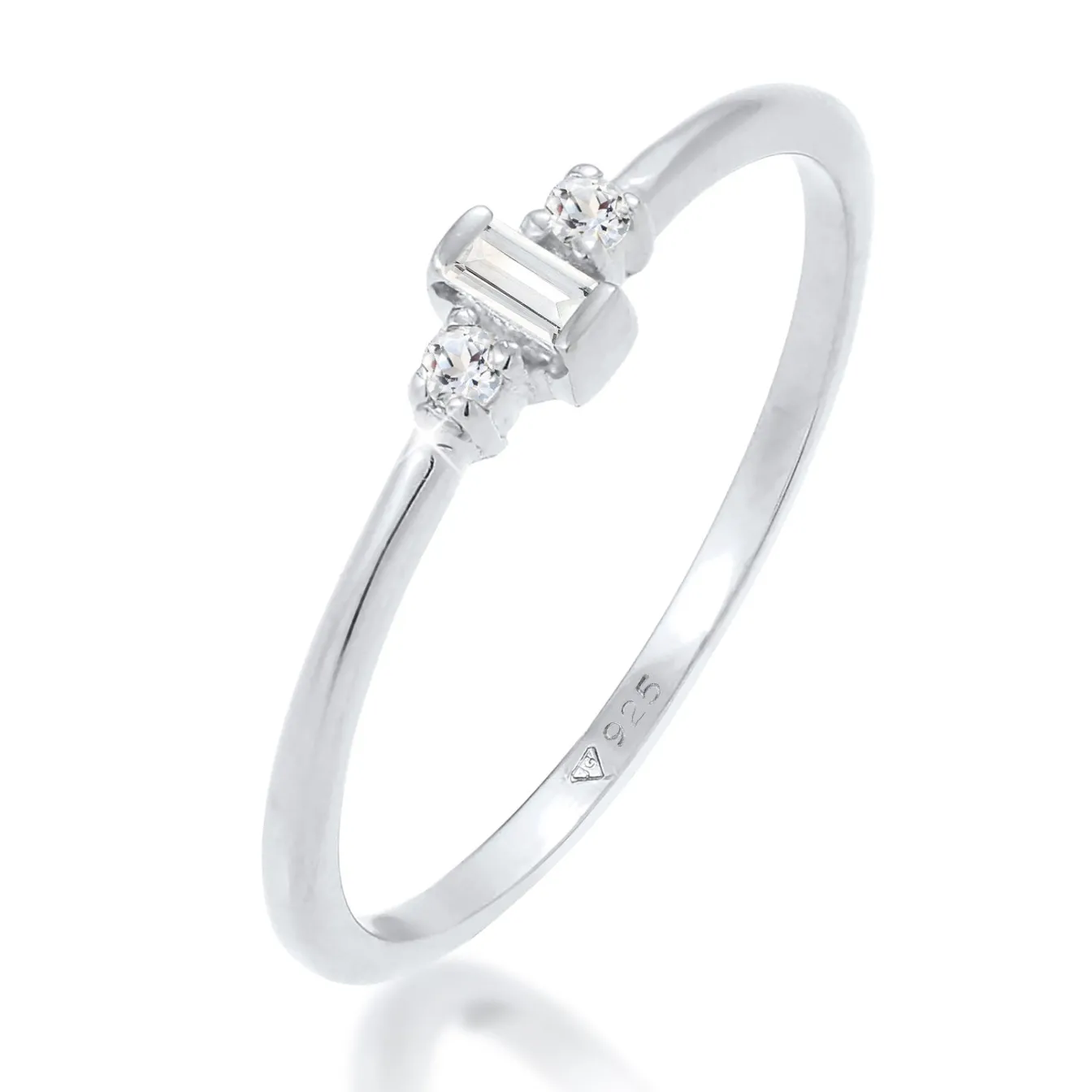 Elli "Verlobungsring | Topas ( Weiß )< Roségold|Ringe