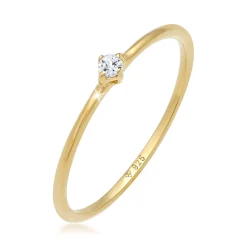 Elli "Verlobungsring | Topas ( Weiß )< Roségold|Ringe