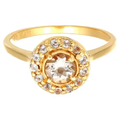 Elli "Verlobungsring | Topas & Morganit (Pfirsich)< Ringe