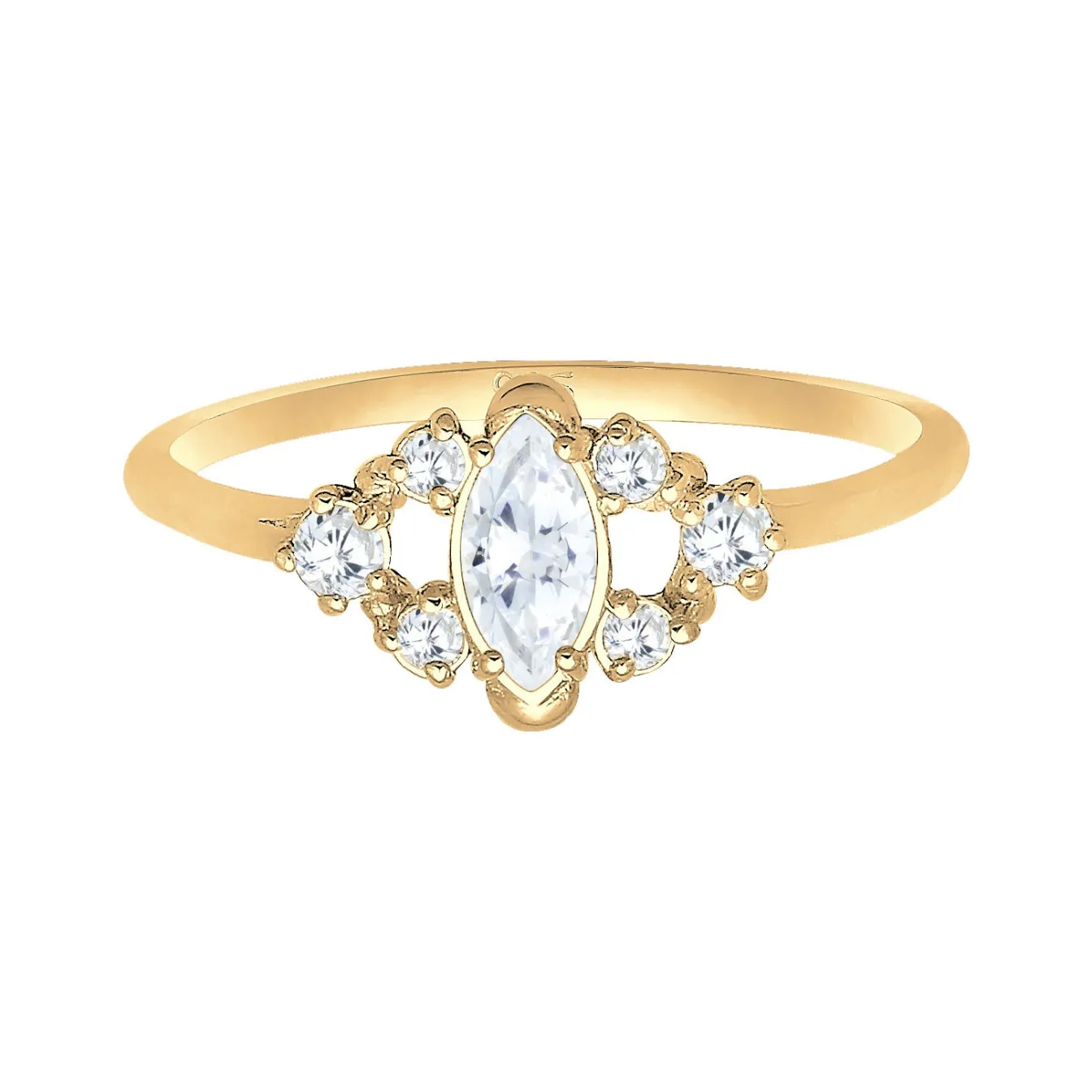 Elli "Verlobungsring | Zirkonia ( Weiß )< Roségold|Ringe