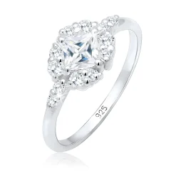 Elli "Verlobungsring | Zirkonia ( Weiß )< Roségold|Ringe