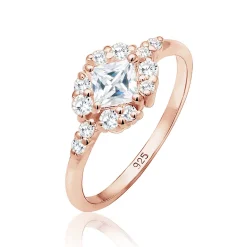 Elli "Verlobungsring | Zirkonia ( Weiß )< Roségold|Ringe