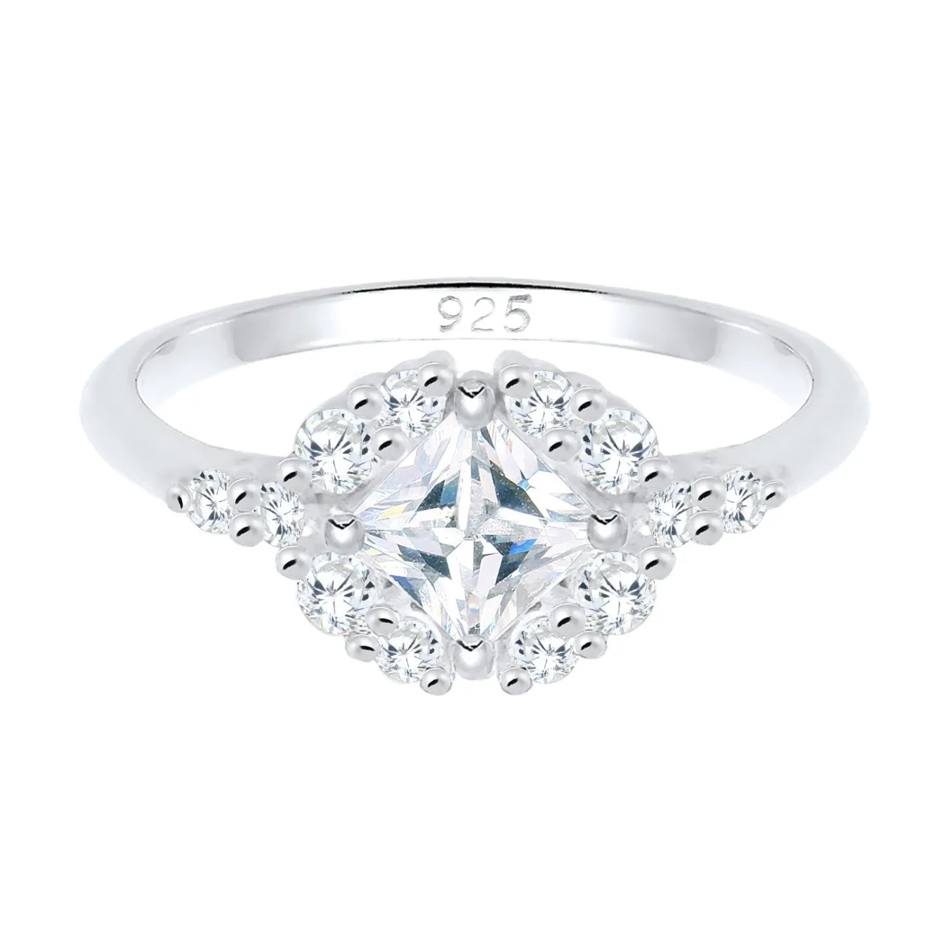 Elli "Verlobungsring | Zirkonia ( Weiß )< Roségold|Ringe