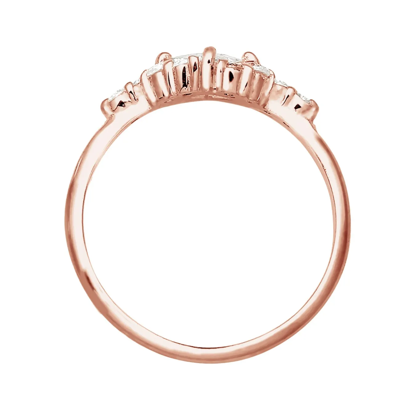 Elli "Verlobungsring | Zirkonia ( Weiß )< Roségold|Ringe