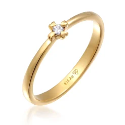 Elli "Verlobungsring Herz | Diamant ( Weiß, 0,03 ct )< Symbol-schmuck|Herz-schmuck