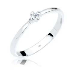 Elli "Verlobungsring Herz | Diamant ( Weiß, 0,03 ct )< Symbol-schmuck|Herz-schmuck