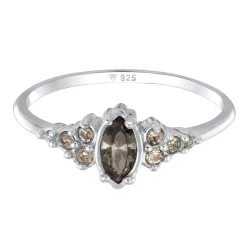 Elli "Verlobungsring Marquise | Kristall (Grau)< Ringe|Silber