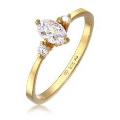 Elli "Verlobungsring Oval | Zirkonia (Weiß)< Silber|Ringe