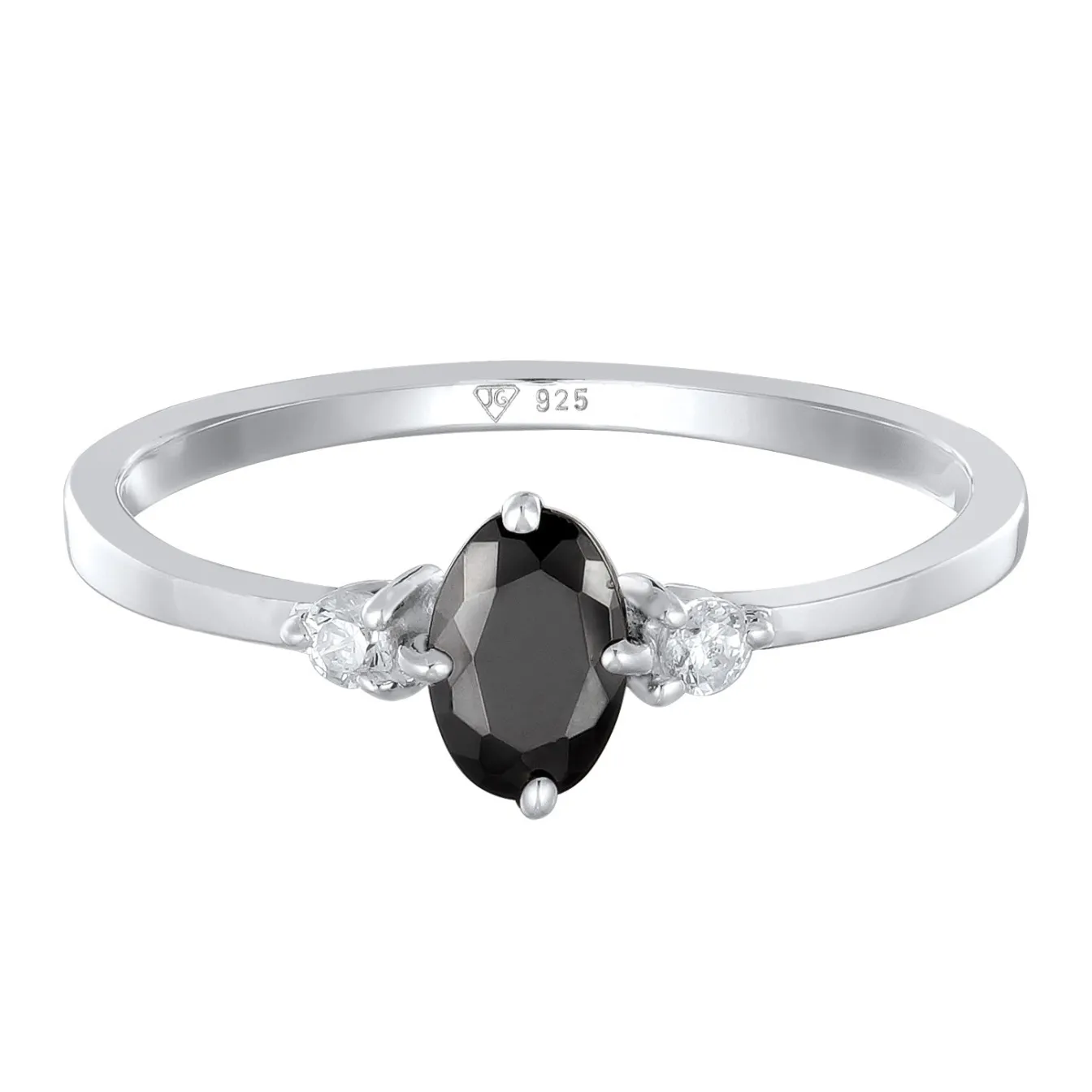 Elli "Verlobungsring Oval | Zirkonia (Weiß)< Silber|Ringe