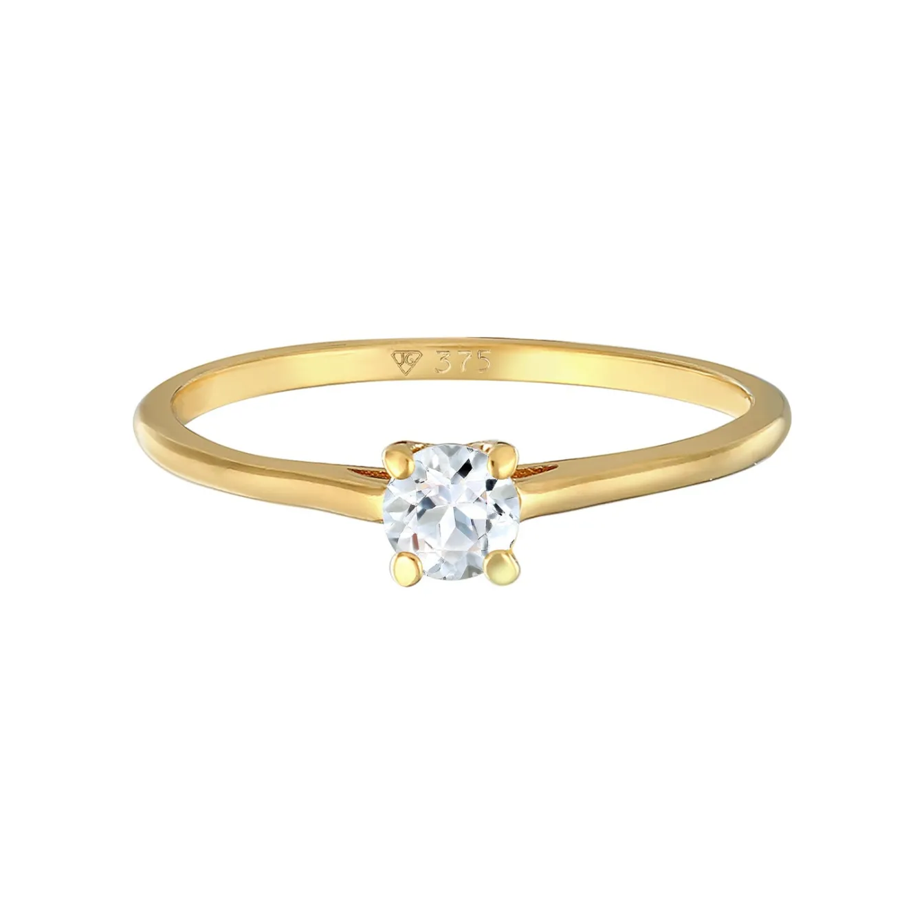 Elli "Verlobungsring Solitär | Topas (weiß)< Ringe|Echtgold